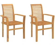 Valgomasis krėslas 2 pcs Ruda 62 x 55 x 94 cm Kieto teka medžio