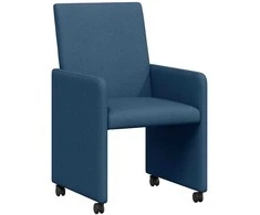 Valgomojo Kėdės su Ratukais 2 pcs Mėlyna 57 x 66 x 94 cm