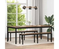 Valgomieji stalai 2 pcs 200 x 100 x 75 cm Apdirbta mediena