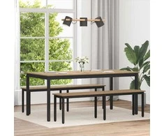 Valgomieji stalai 2 pcs 180 x 90 x 75 cm Apdirbta mediena