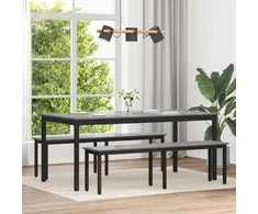 Valgomieji stalai 2 pcs 180 x 90 x 75 cm Apdirbta mediena