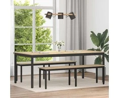 Valgomieji stalai 2 pcs 200 x 100 x 75 cm Apdirbta mediena