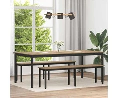 Valgomieji stalai 2 pcs 200 x 100 x 75 cm Apdirbta mediena