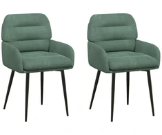 Valgomojo kėdės 2 pcs Aksomas Jūrinė žalia 59 x 59,5 x 90 cm