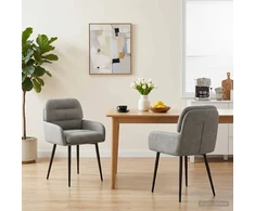 Valgomojo kėdės 2 pcs Aksomas Šviesiai pilka 59 x 59,5 x 90 cm