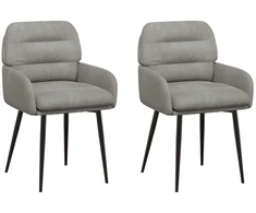 Valgomojo kėdės 2 pcs Aksomas Šviesiai pilka 59 x 59,5 x 90 cm