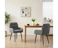 Valgomojo kėdės 2 pcs Aksomas Tamsiai pilka 59 x 59,5 x 90 cm