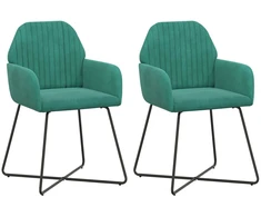 Valgomojo kėdės 2 pcs Aksomas Turkio 55 x 50 x 84 cm