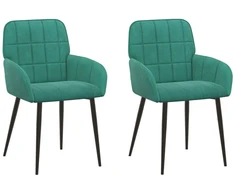 Valgomojo kėdės 2 pcs Aksomas Turkio 57 x 50 x 85 cm