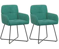 Valgomojo kėdės 2 pcs Aksomas Turkio 59 x 56,5 x 86 cm