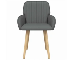 Valgomojo kėdės 2 pcs Audinys Tamsiai pilka 56,5 x 50 x 87,5 cm