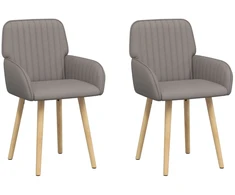 Valgomojo kėdės 2 pcs Audinys Taupe 56,5 x 50 x 87,5 cm