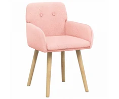 Valgomojo kėdės 2 pcs Bouclé Rožinė 59 x 57 x 85 cm