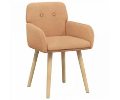 Valgomojo kėdės 2 pcs Bouclé Smėlio 59 x 56 x 86 cm