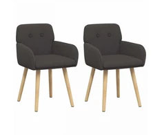 Valgomojo kėdės 2 pcs Bouclé Tamsiai pilka 59 x 56 x 86 cm