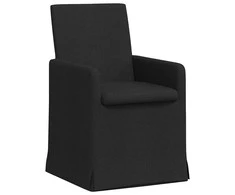 Valgomojo kėdės 2 pcs Juoda 57 x 67 x 95 cm audinys