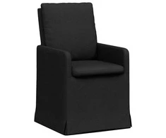 Valgomojo kėdės 2 pcs Juoda 57 x 67 x 98 cm audinys