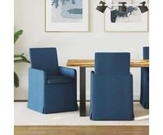 Valgomojo kėdės 2 pcs Mėlyna 57 x 67 x 95 cm audinys