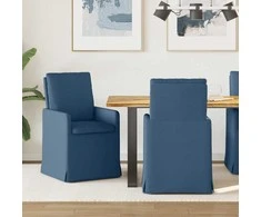 Valgomojo kėdės 2 pcs Mėlyna 57 x 67 x 98 cm audinys