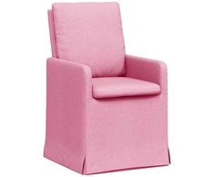 Valgomojo kėdės 2 pcs Rožinė 57 x 67 x 98 cm audinys