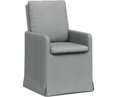 Valgomojo kėdės 2 pcs Šviesiai pilka 57 x 67 x 98 cm audinys