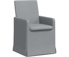 Valgomojo kėdės 2 pcs Šviesiai pilka 57 x 67 x 95 cm audinys
