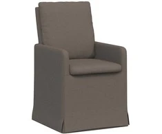 Valgomojo kėdės 2 pcs Šviesiai pilka 57 x 67 x 98 cm Linas