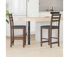 Valgomojo kėdės 2 pcs Šviesiai rudas 40 x 47,5 x 99,5 cm