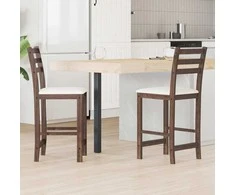 Valgomojo kėdės 2 pcs Šviesiai rudas 40 x 47,5 x 99,5 cm