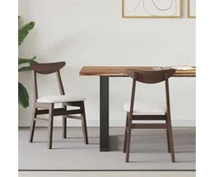 Valgomojo kėdės 2 pcs Šviesiai rudas 42 x 47.5 x 81 cm