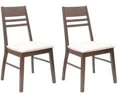 Valgomojo kėdės 2 pcs Šviesiai rudas 43 x 54 x 89 cm