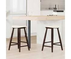Valgomojo kėdės 2 pcs Šviesiai rudas 46 x 37 x 63 cm