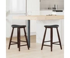 Valgomojo kėdės 2 pcs Šviesiai rudas 46 x 37 x 63 cm