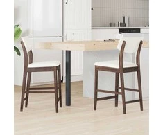 Valgomojo kėdės 2 pcs Šviesiai rudas 48 x 49 x 95 cm