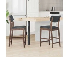 Valgomojo kėdės 2 pcs Šviesiai rudas 48 x 49 x 95 cm
