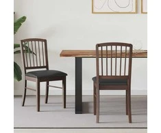 Valgomojo kėdės 2 pcs Šviesiai rudas 50 x 52,5 x 91 cm