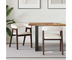 Valgomojo kėdės 2 pcs Šviesiai rudas 54 x 57 x 73 cm