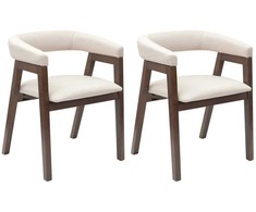 Valgomojo kėdės 2 pcs Šviesiai rudas 54 x 57 x 73 cm