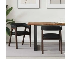 Valgomojo kėdės 2 pcs Šviesiai rudas 54 x 57 x 73 cm