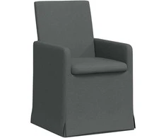 Valgomojo kėdės 2 pcs Tamsiai pilka 57 x 67 x 95 cm audinys