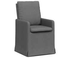 Valgomojo kėdės 2 pcs Tamsiai pilka 57 x 67 x 98 cm audinys