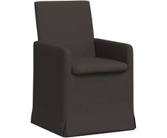 Valgomojo kėdės 2 pcs Tamsiai pilka 57 x 67 x 95 cm Linas