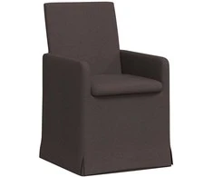 Valgomojo kėdės 2 pcs Tamsiai ruda 57 x 67 x 95 cm audinys