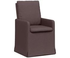 Valgomojo kėdės 2 pcs Tamsiai ruda 57 x 67 x 98 cm audinys