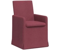 Valgomojo kėdės 2 pcs Vyno raudonumo 57 x 67 x 95 cm audinys