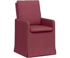 Valgomojo kėdės 2 pcs Vyno raudonumo 57 x 67 x 98 cm audinys