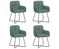 Valgomojo kėdės 4 pcs Aksomas Jūrinė žalia 59 x 56,5 x 86 cm