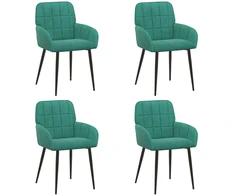 Valgomojo kėdės 4 pcs Aksomas Turkio 56,5 x 50 x 86 cm