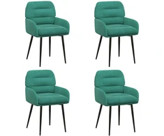 Valgomojo kėdės 4 pcs Aksomas Turkio 59 x 59,5 x 90 cm