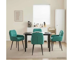 Valgomojo kėdės 4 pcs Aksomas Turkio 59 x 59,5 x 90 cm